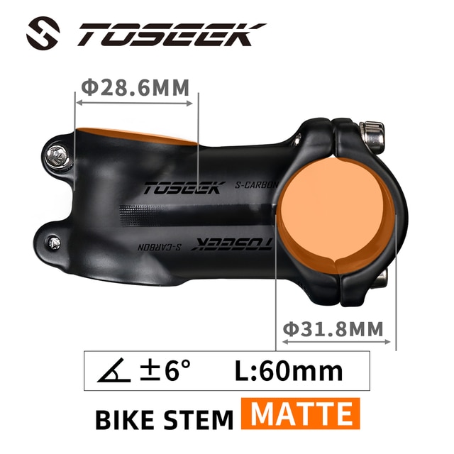 Toseek-超軽量アルミニウム自転車ハンドルバー,6/17度,mtbステム50mm-120mm,マウンテンバイク茎31.8mm｜cyukusou｜07