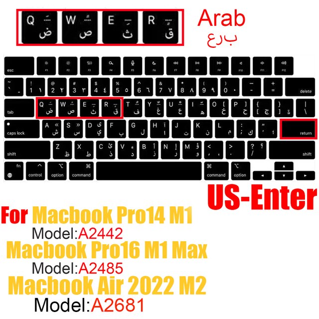 新macbook Pro14 16 2021 A2442A2485 keybaord cvoerロシアスペインチリ韓国語アラビア語フランスキーボードプ｜cyukusou｜07