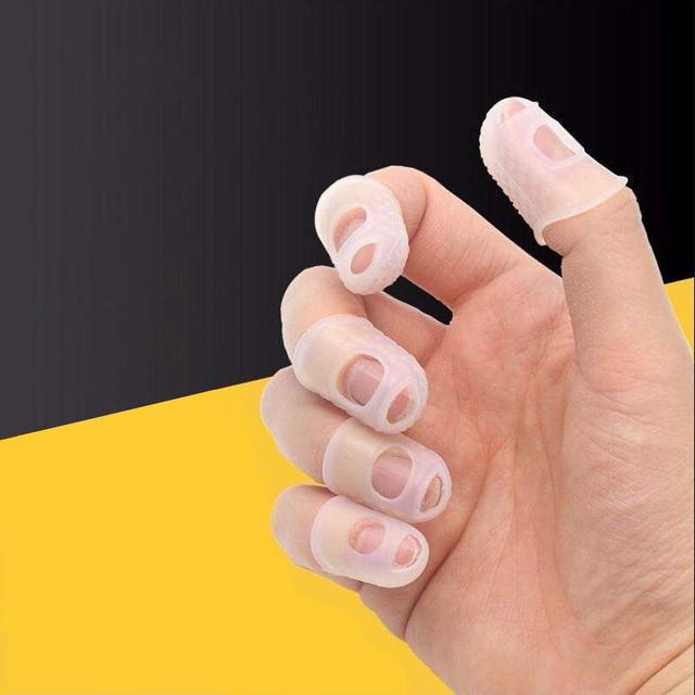 透明なシリコン指板,5個,指の保護,傷の防止,滑り止め,ギターアクセサリー｜cyukusou｜02