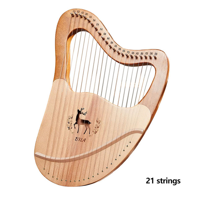 竪琴セット音楽ハープ小さな21 24 27弦木製マホガニーポータブル 