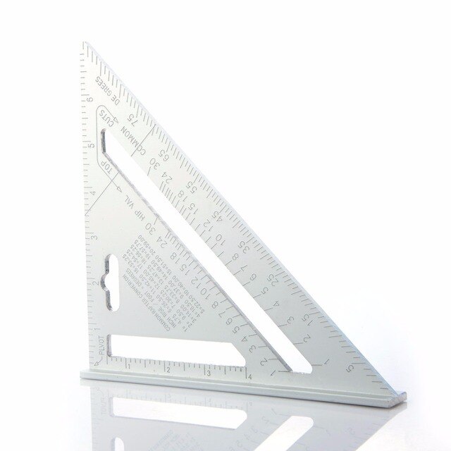 三角形定規7インチアルミニウム合金角度分度器速度メートル法正方形測定定規フレーミングツールを構築するためのゲージ｜cyukusou｜02