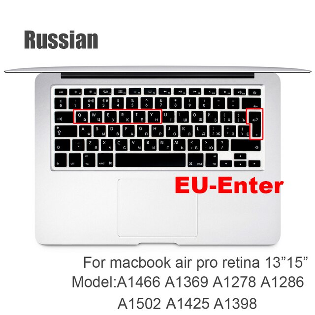 キーボードカバー シリコン キーボード ロシアのウ片EUのソフトシリコンキーボードカバーmacbook pro air 13 15 14 16 m1 a2337 a2442a1466a233