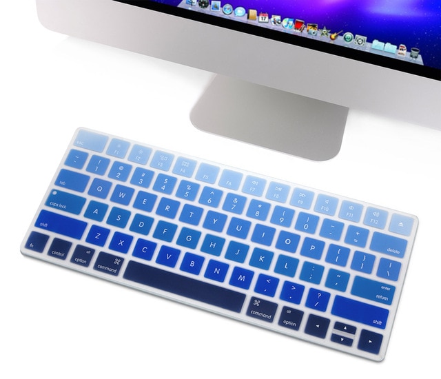 Apple magic keyboard 2015,a1644,usバージョン用のレインボーグラデーション付きシリコン保護フィルム｜cyukusou｜05