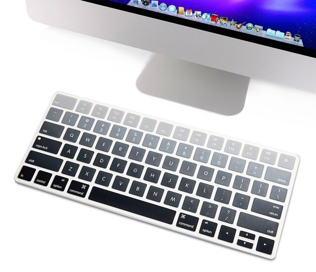 Apple magic keyboard 2015,a1644,usバージョン用のレインボーグラデーション付きシリコン保護フィルム｜cyukusou｜03