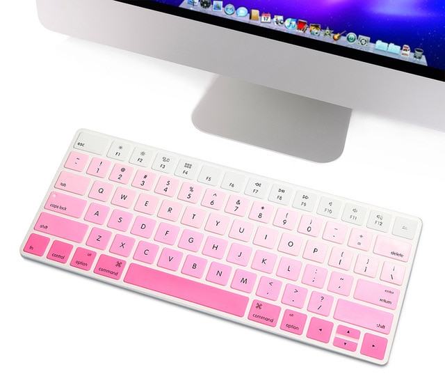 Apple magic keyboard 2015,a1644,usバージョン用のレインボーグラデーション付きシリコン保護フィルム｜cyukusou｜06