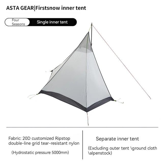 受注可 Astagear firstSnowピラミッドテント2人用防水ティーピーシェイパーキャンプハイキング用