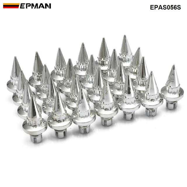 Epman-25ピース/ロットプラスチックリムリップ交換用スパイクホイールリベット/ナットホイールキャップ用リップスクリューボルトタイヤepas056