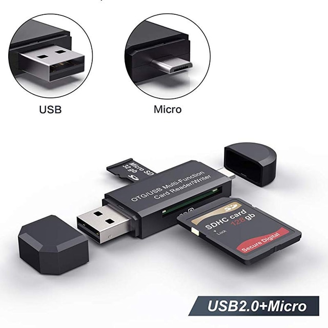 SD カードリーダー USB C カードリーダー 3 で 1 USB 2.0 TF/ミルコ SD スマートメモリカードリーダータイプ C OTG フラ｜cyukusou｜03