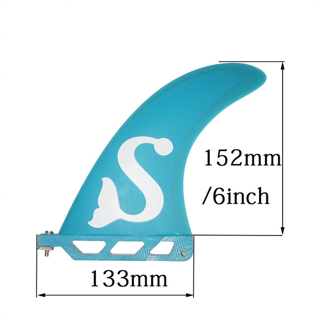 インフレータブルサーフボードフィン,高さ3-4.56-5-6インチ,排水管パドルボード用シングルフィンボード,センターフィン