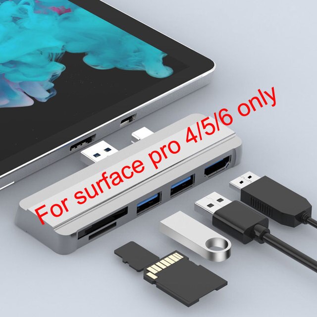 Microsoft Surface Pro 4/5/3.0用のmosible USBハブ6/7ドッキングステーションからusb3.0ポートhdmi互換｜cyukusou｜03