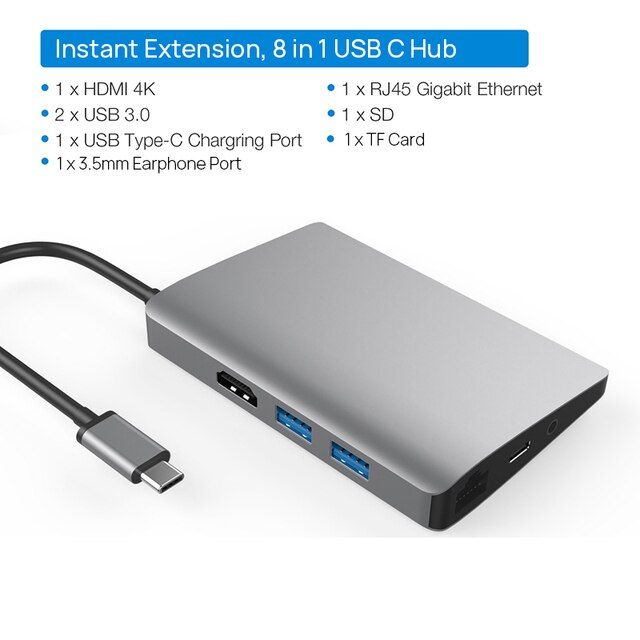 USBドック,PCC to mini dp rj45ギガビットLAN,HDMI互換,4k USB-A,タイプc,macbook pro,ミニPCラップ｜cyukusou｜05
