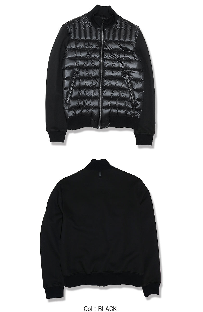 MACKAGE マッカージュ ダウンジャケット コンビダウン COLLIN-R インナーダウン ロゴパッチ ナノダウン メンズ ロングシーズン 贅沢の画像