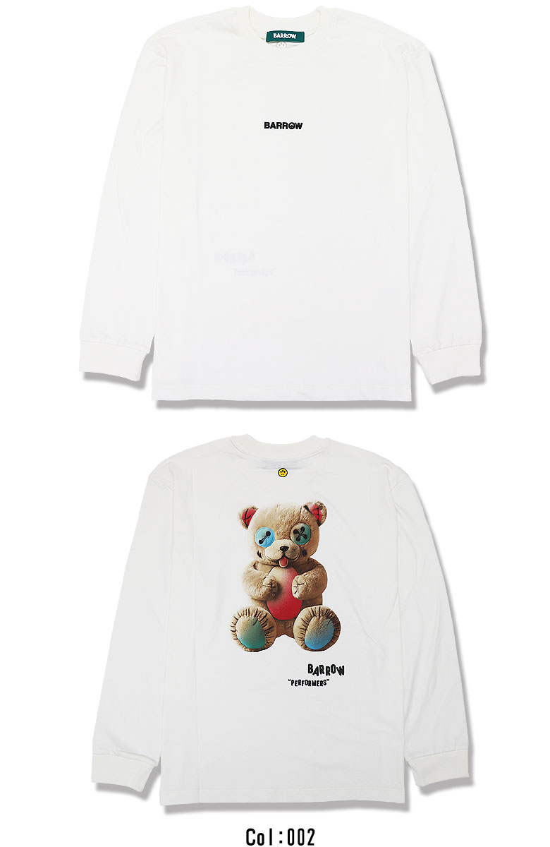 BARROW（バロー） Tシャツ 長袖 ロングスリーブ S/S T-SHRT UNISEX 