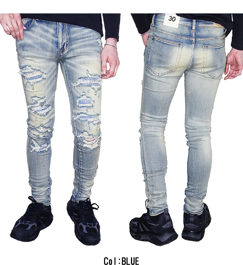 mnml（ミニマル） ストレッチデニム ジーパン スキニースリムフィット