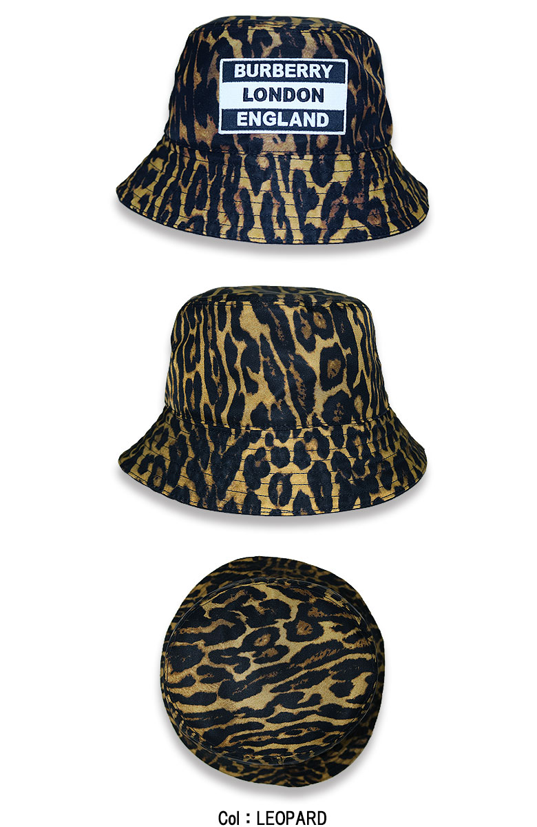 BURBERRY バーバリー バケットハット 帽子 BUCKET HAT レオパード柄