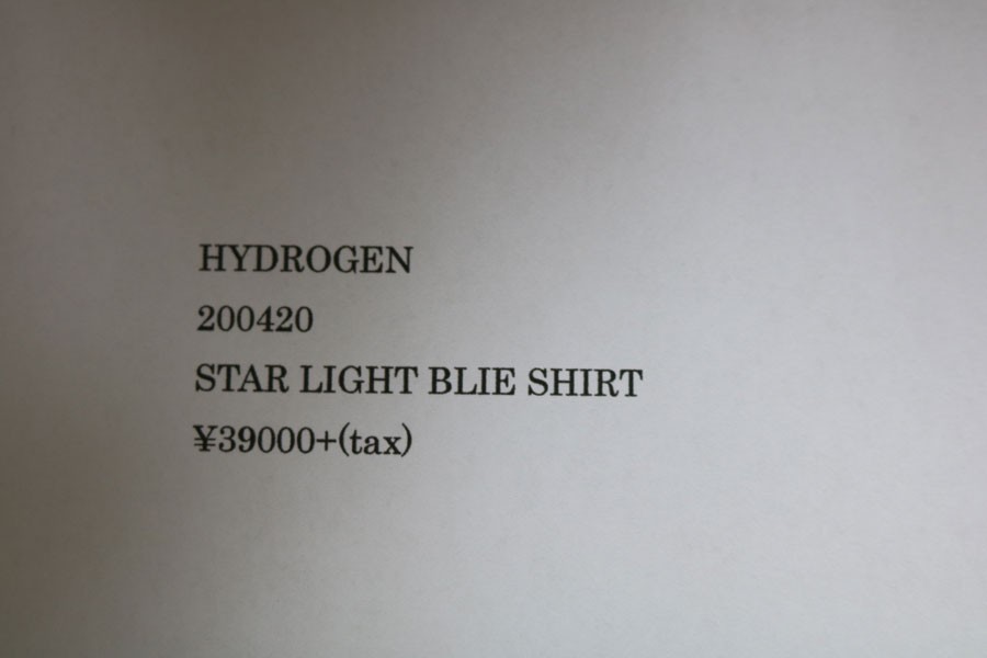 HYDROGEN】ハイドロゲン スタープリントライトブルーシャツ ウエスタン