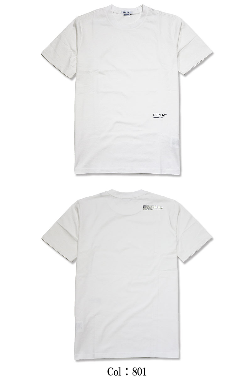 REPLAY リプレイ Tシャツ 半袖 カットソー ピースダイ メンズ