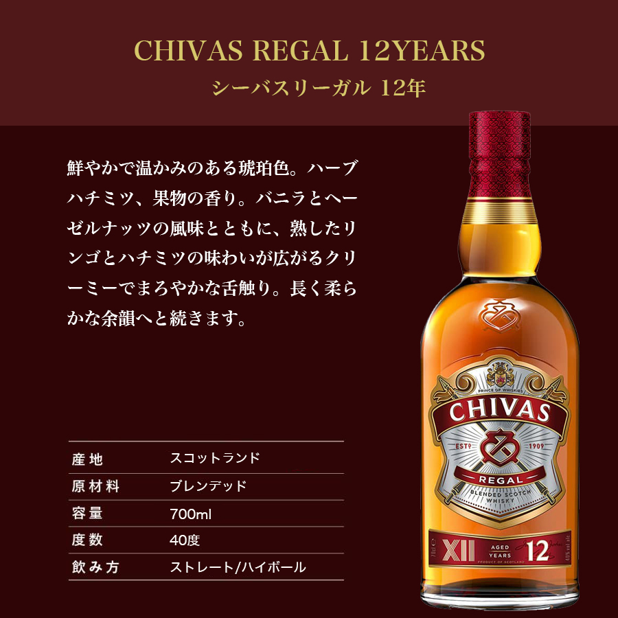 シーバスリーガル12年 700ml 好きな写真で作れる名入れラベル 写真入り