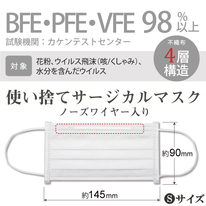 日本製 FUJIあんしんマスク ゆき色(ホワイト) Sサイズ 3箱セット