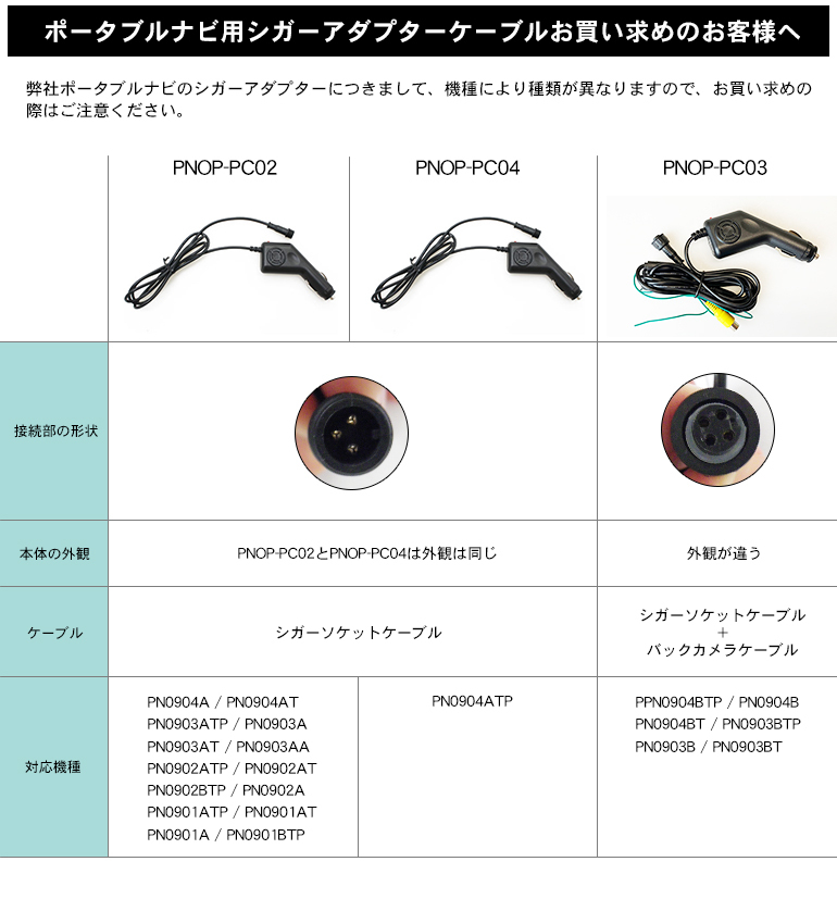 DreamMaker ポータブルナビ  「PN0904BTP/PN0904BTP/PN0904BT/PN0904B/PN0903BTP/PN0903B/PN0903BT」用シガーアダプター ケーブル「PNOP-PC03」 :pnop-pc03:ドリームメーカーダイレクト - 通販 - Yahoo!ショッピング