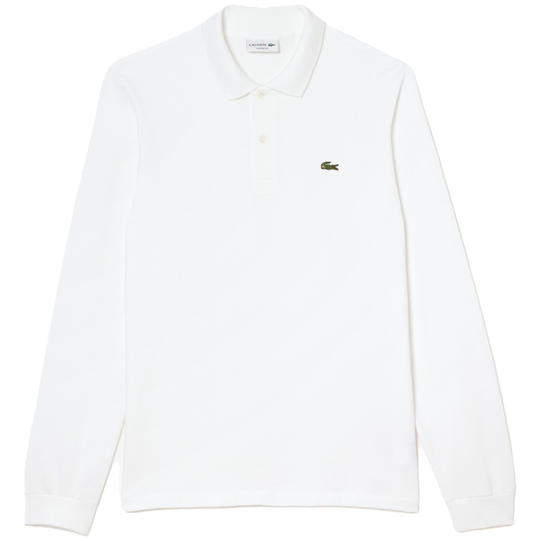 新品未使用　タグ付　Lacoste ホワイト 長袖ポロシャツ S 白　ポロ　ラコ ラコステ マスターピース・鹿の子長袖ポロシャツ／当社限定モデル