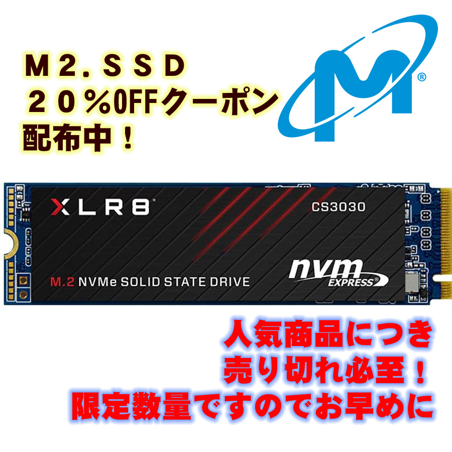 Drink&Dream D-Park ヤフーの「マイクロンM2.SSD製品２０％OFFクーポン」のクーポン