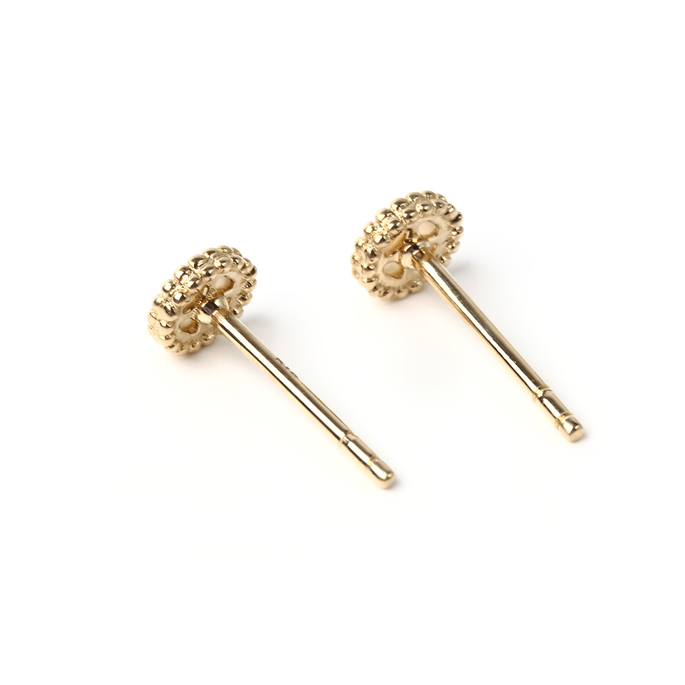 ピアス 18k シロチョウガイ 白蝶貝 18金 k18 軸太 シンプル 18金ピアス