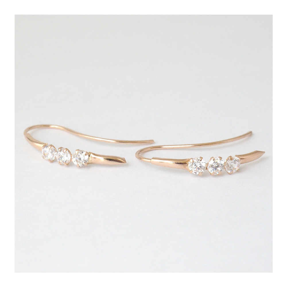 ピアス フック 10金 10k k10 ピンクゴールド PG フックピアス