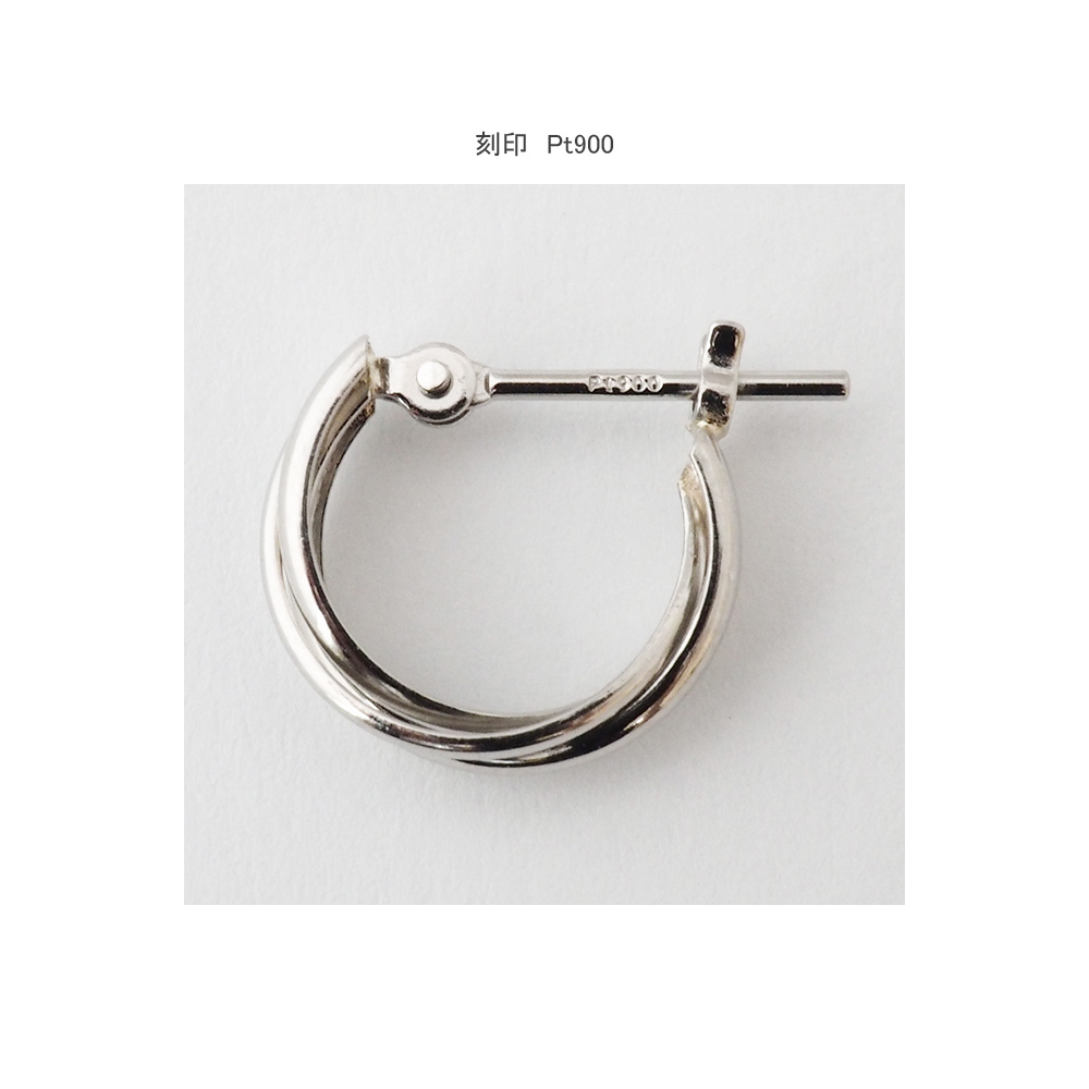 プラチナ ピアス フープ シンプル PT Pt900 地金 レディース