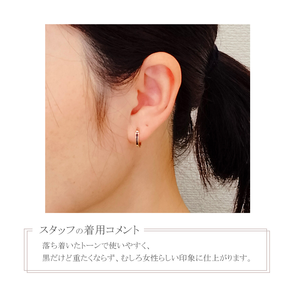 ピアス フープ フープピアス 10金 10k k10 シンプル 中折れ ゴールド