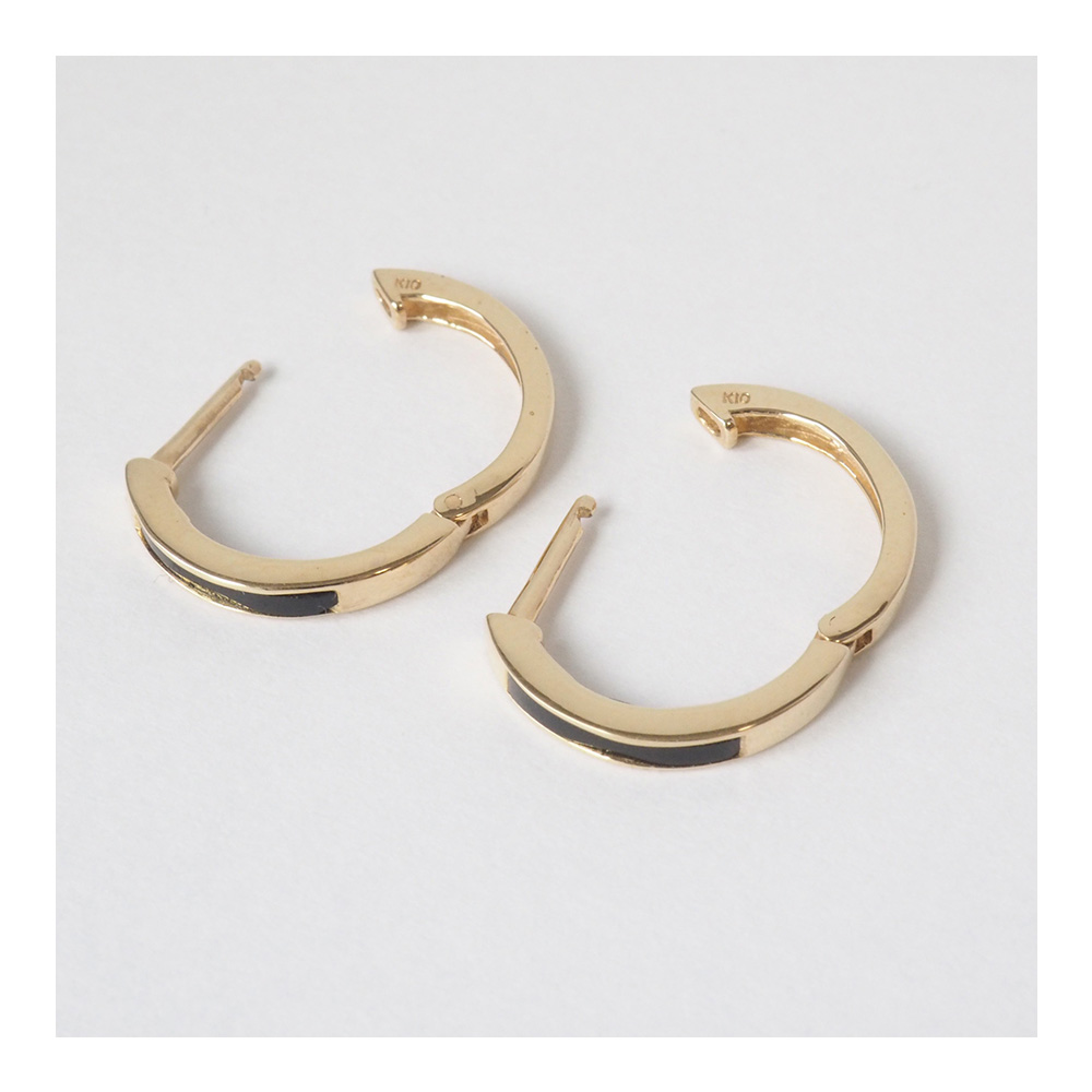 ピアス フープ フープピアス 10金 10k k10 シンプル 中折れ ゴールド