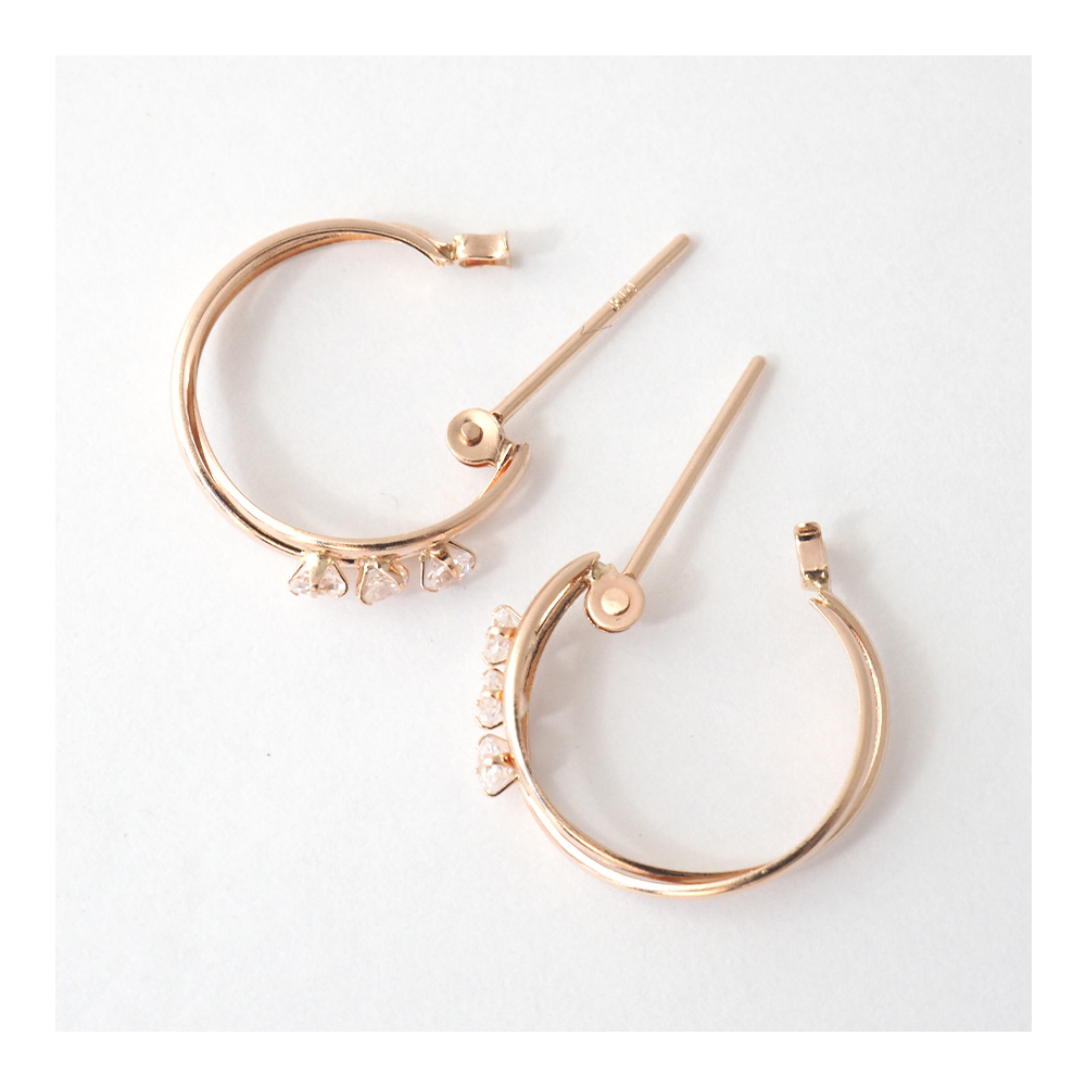 フープピアス 10金 k10 10k フープ ピアス ピンクゴールド PG