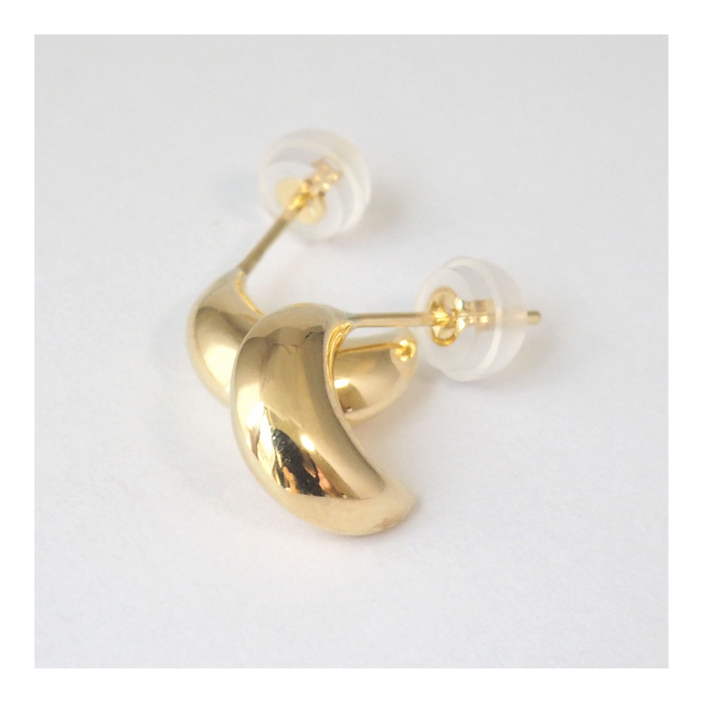 18金 18金ピアス k18 ピアス 18k シンプル ゴールド ムーン 三日月