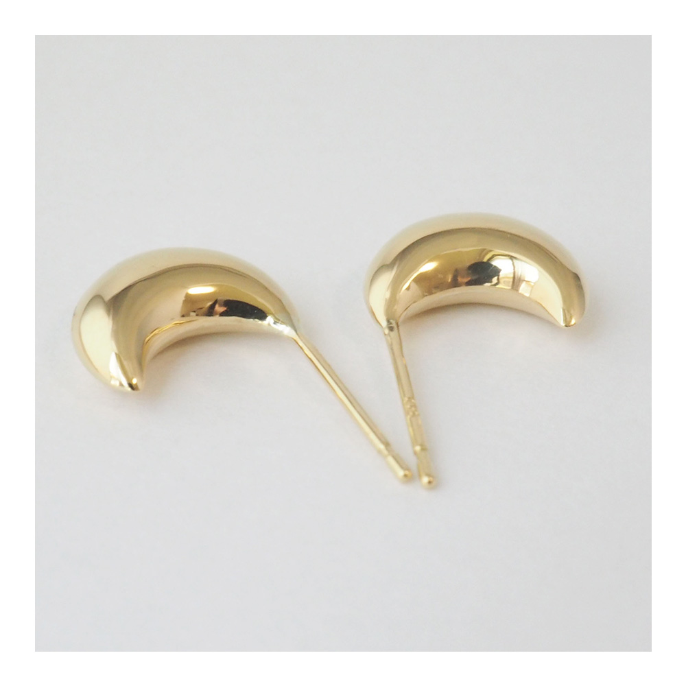 18金 18金ピアス k18 ピアス 18k シンプル ゴールド ムーン 三日月