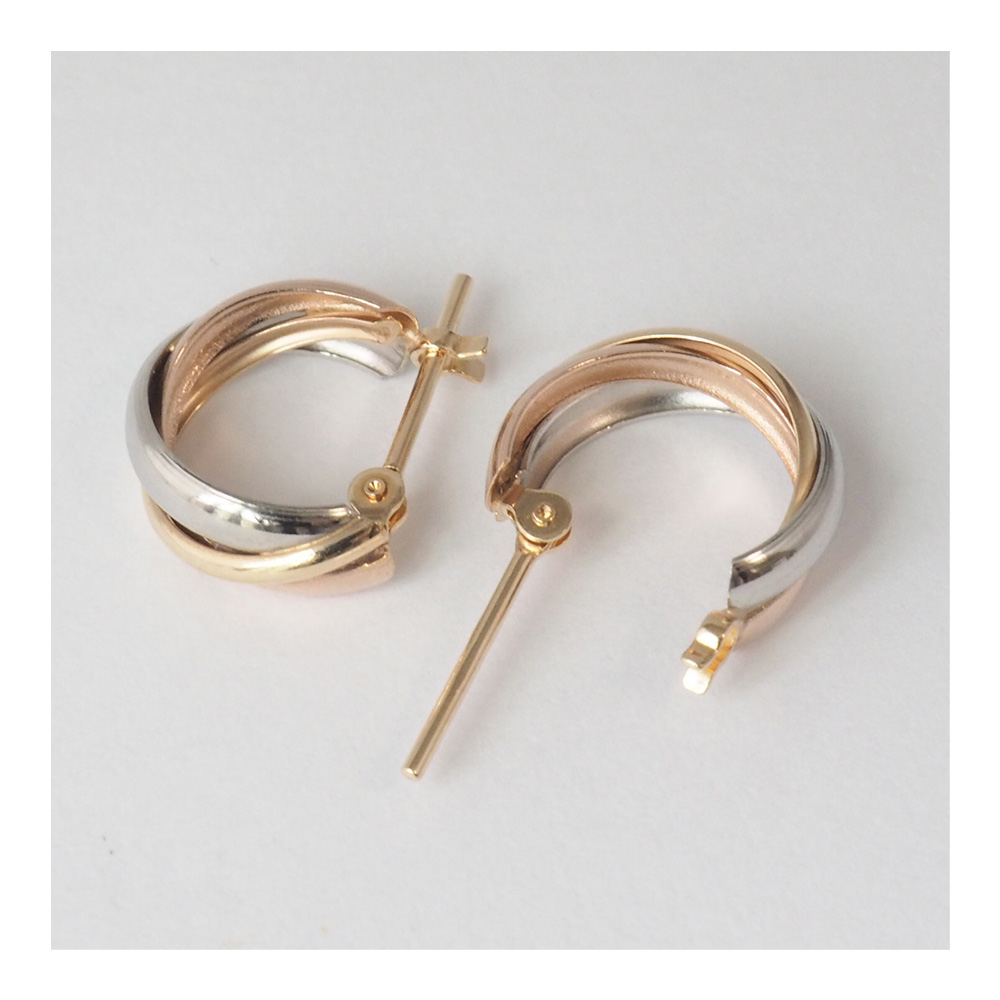 フープピアス 10金 k10 10k ピアス プラチナ Pt900 ピンクゴールド PG