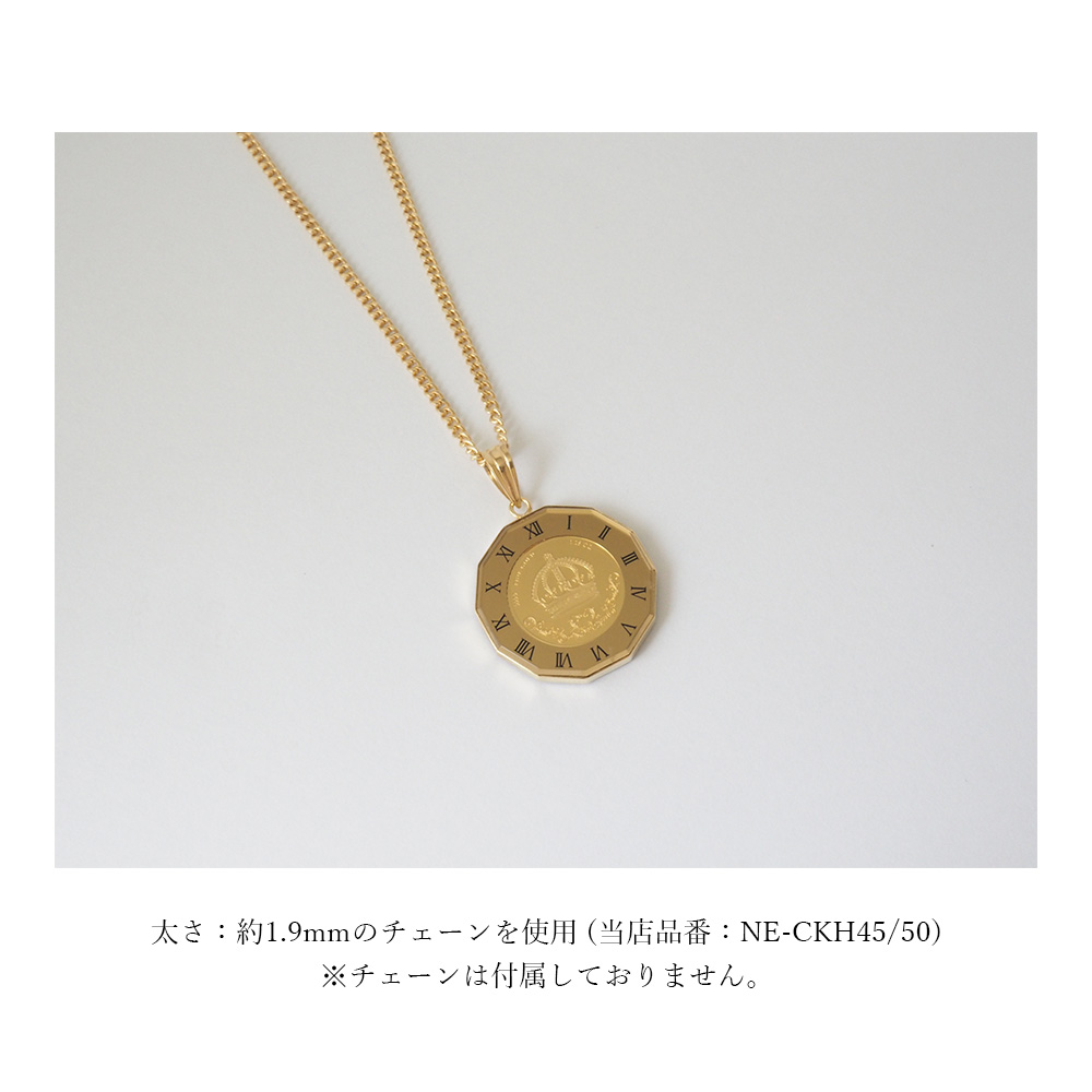 コイン クラウン 王冠 純金 k24 24金 24k 1/25oz k18 18金 18k 枠 獅子