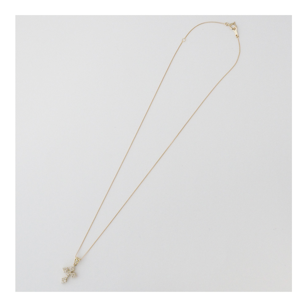 18金 ネックレス クロス 十字架 ダイヤモンド k18 18金ネックレス 18k