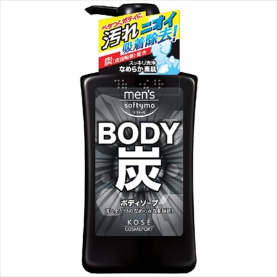 メンズソフティモボディソープ炭　５５０ＭＬ 【 コーセーコスメポート 】 【 ボディソープ 】 12セット