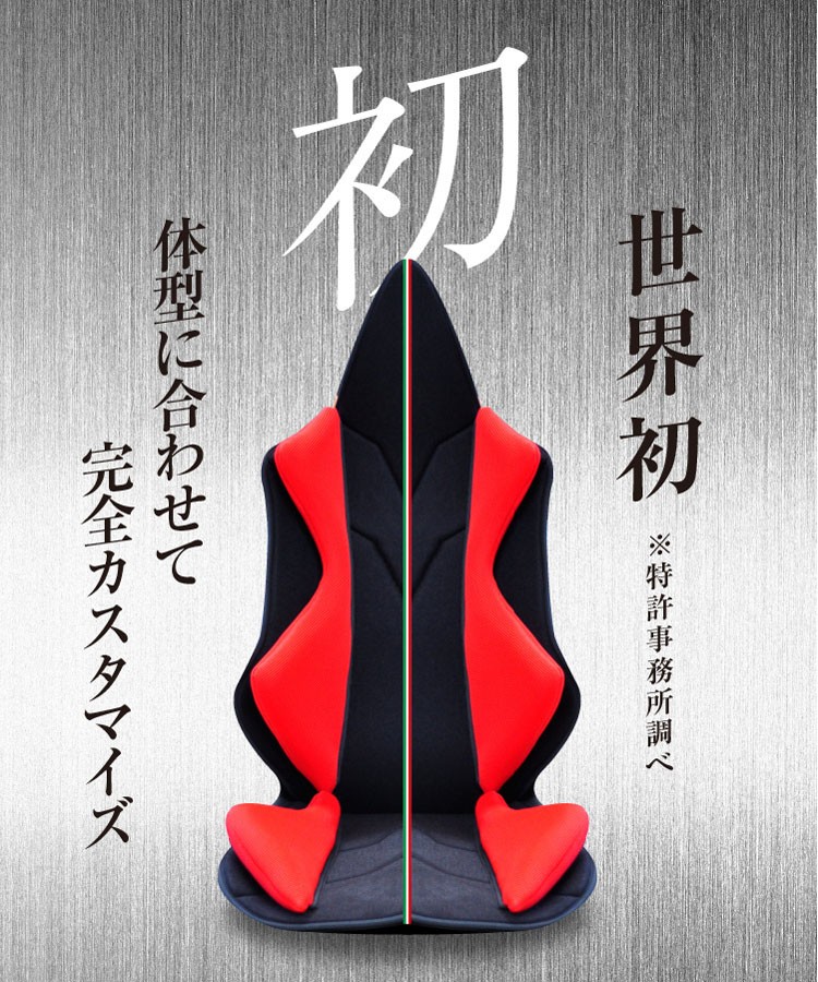 世界初の機能があなたの身体・車に合わせてセミオーダー感覚で調整できる！腰などの痛みを負担から減らしてサポート