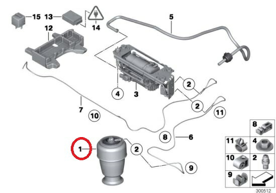BMW - (ビーエムダブリュー)Ｒエアサス文句なし品 新品5続きもの F11 37106784379 足回り、サスペンション-車、バイク、自転車-自動車