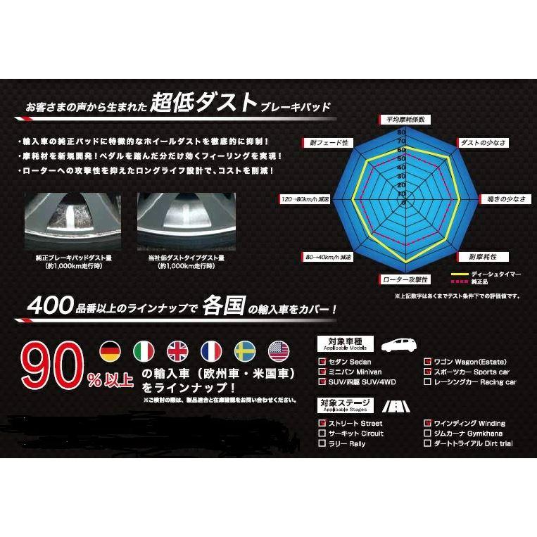 DIXCELフロントブレーキパッド超低ダスト新品ポルシェ PORSCHE（ポルシェ） 超低ダスト フロント ブレーキパッド D-STIMMER