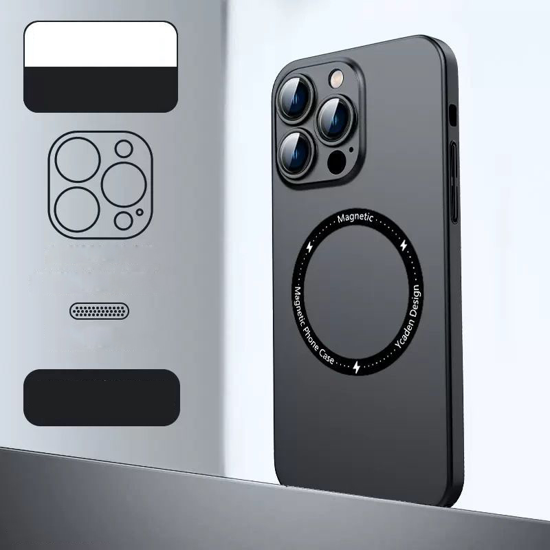 送料無料 iPhone14 Pro Max Plus Magsafe対応 マット コーティング 薄型軽量 ハードケース マグセーフケース 衝撃吸収 背｜d8k7af93｜02