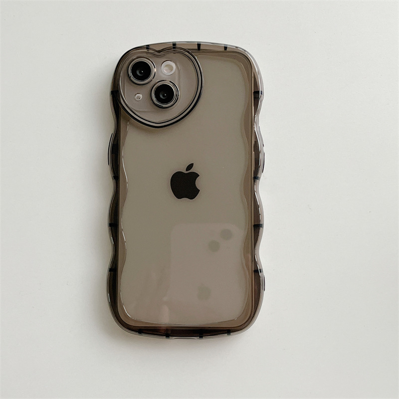 スマホケース うねうね ハート クリア iPhoneケース iPhone14 13 12 11 XR XS 8 7 波型 透明 レディース 韓国 おし |  | 02