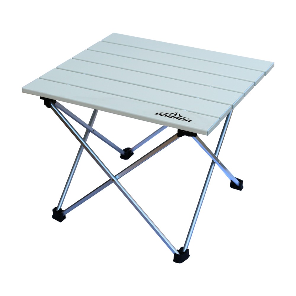 DABADA アウトドアテーブル 折りたたみ アルミテーブル 軽量 コンパクト キャンプ ロールテーブル アルミ天板 :aluminum