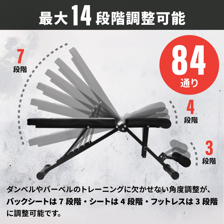 トレーニングベンチ フラットベンチ 耐荷重300kg 折りたたみ式 シットアップベンチ 腹筋 背筋 トレーニング器具 組立簡単 関連画像4