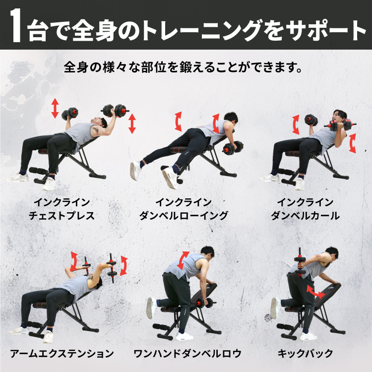 トレーニングベンチ フラットベンチ 耐荷重300kg 折りたたみ式 シットアップベンチ 腹筋 背筋 トレーニング器具 組立簡単 関連画像5
