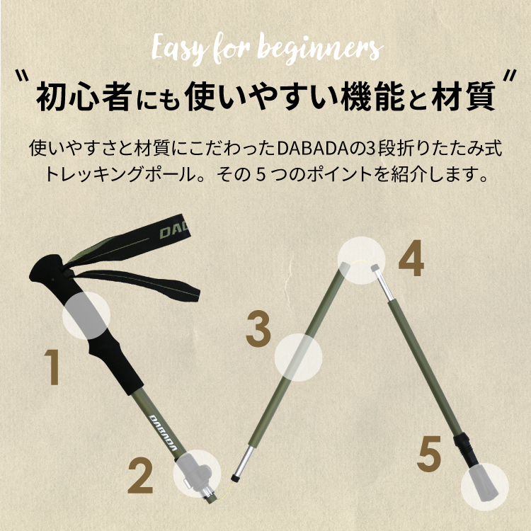 トレッキングポール 3段折りたたみ式 コンパクト アルミ×カーボン ハイブリット キット付き 軽量215g/最少35cm 2本セット 登山杖 登山用品 カーボンポール 関連画像4