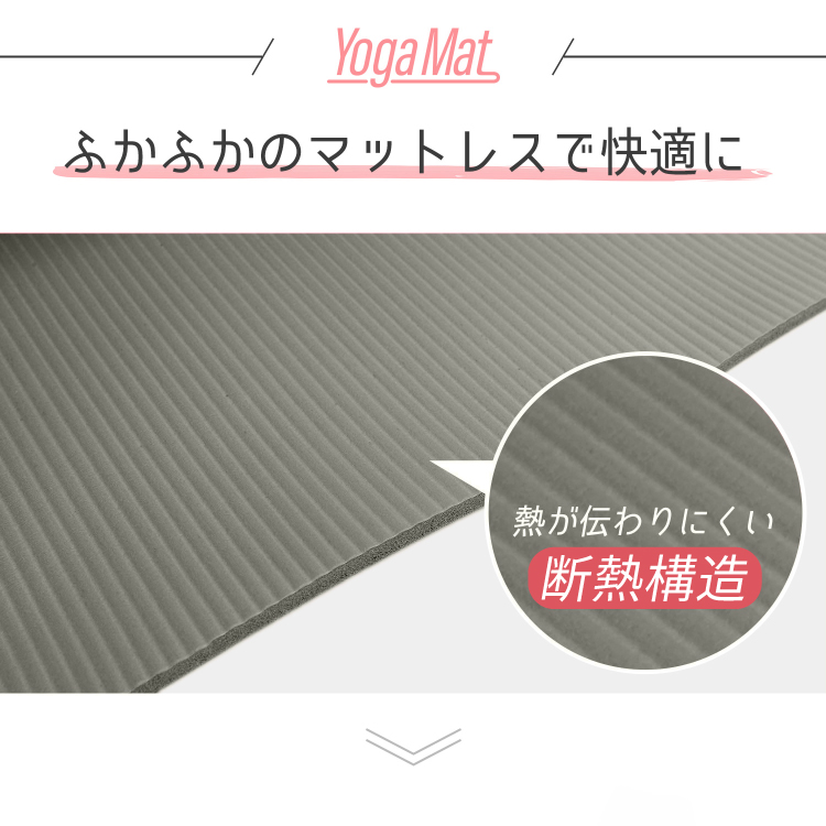 ヨガマット 15mm 超厚手 筋トレマット トレーニングマット 防音 収納ケース付き ストレッチ ストレッチマット ピラティス 滑らない DABADA 関連画像3