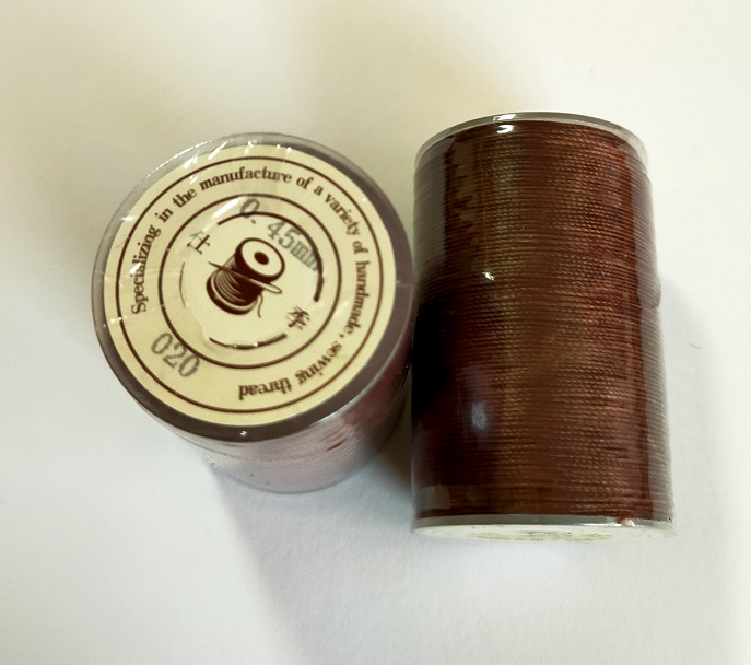 ろう引き糸　レザーコート手縫い 40色　80ｍ/巻　丸糸　幅0.45mm　 |  | 34