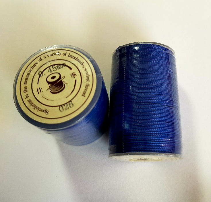 ろう引き糸　レザーコート手縫い 40色　80ｍ/巻　丸糸　幅0.45mm　 |  | 25